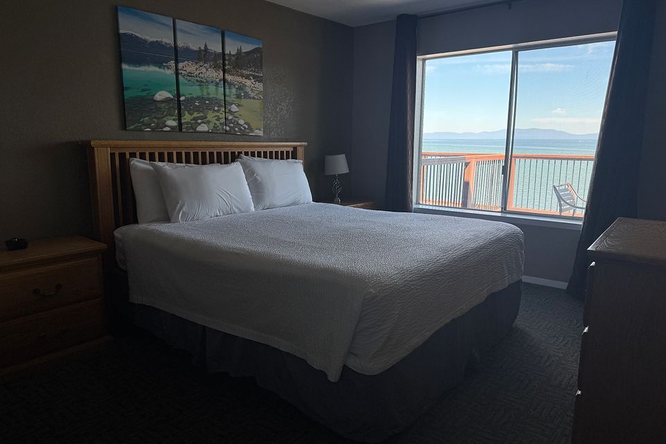 Penthouse, 2 Bedroom at The Beachcomber Inn, looking out at Lake Tahoe