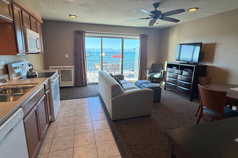 Living area and kitchen, Unit D