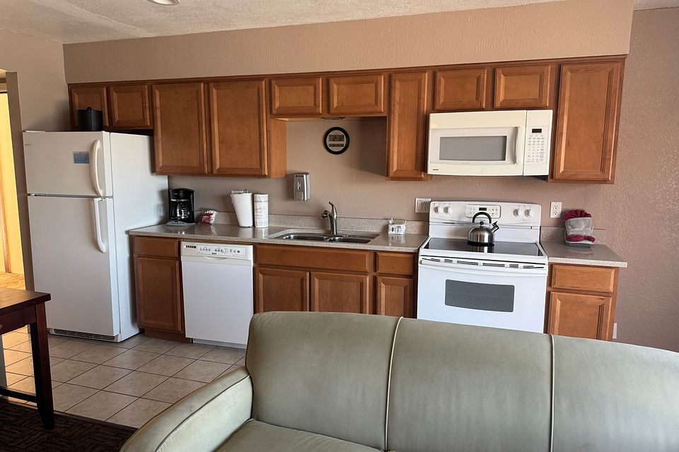 Kitchen, Unit F at the Beachcomber Inn