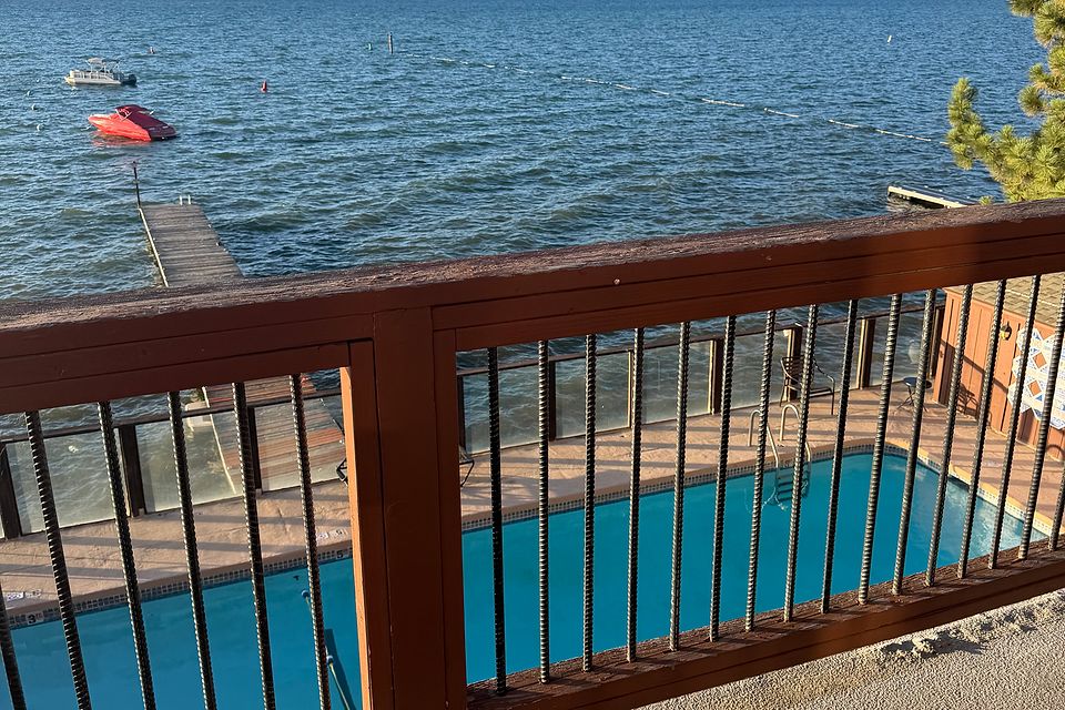Private deck with a Lake Tahoe view, Unit S